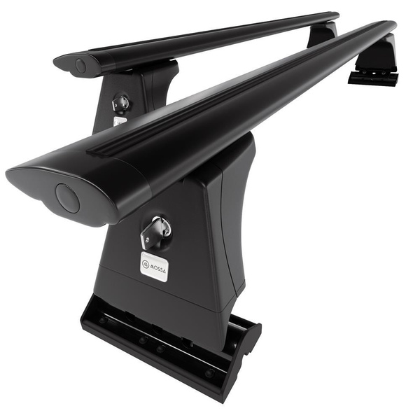 Základní nosič na střechu auta pro Citroen C5 Sedan (2008-2017) - příčný nosič - černé střešní příčníky - montážní body - Hliník