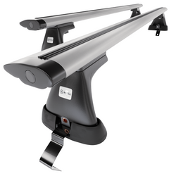 Základní nosič na střechu auta pro Fiat Bravo Hatchback (2007-2014) - příčný nosič - stříbrné střešní příčníky - bez montážních prvků - Hliník