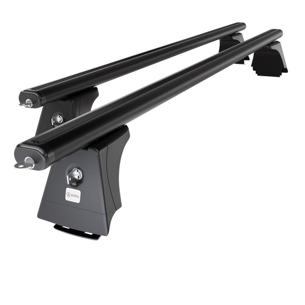 Základní nosič na střechu auta pro Toyota Avensis mk III Kombi (2009-2019) - příčný nosič - černé střešní příčníky - montážní body - Hliník