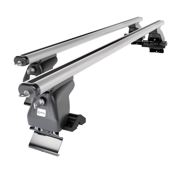 Základní nosič na střechu auta pro Nissan Almera mk II Sedan (2000-2006) - příčný nosič - stříbrné střešní příčníky - bez montážních prvků - Hliník