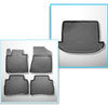 Sada rohož do zavazadlového prostoru a autokoberečky TPE PREMIUM na míru do: Kia Sorento II SUV (10.2012-01.2015) - 7 míst; třetí řada snížená