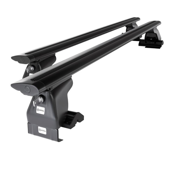 Základní nosič na střechu auta pro Hyundai Accent mk III Sedan (2006-2010) - příčný nosič - černé střešní příčníky - bez montážních prvků - Hliník