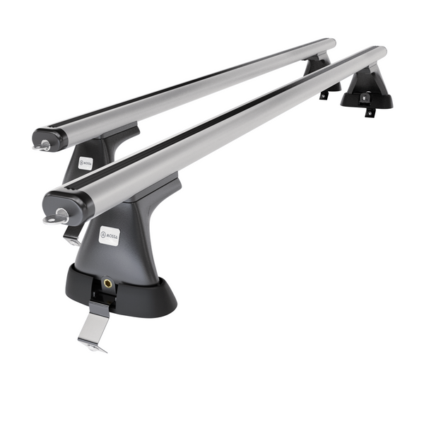 Základní nosič na střechu auta pro Ford Mondeo mk V Sedan (2014-2022) - příčný nosič - stříbrné střešní příčníky - bez montážních prvků - Hliník