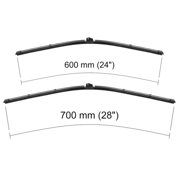 Automobilové stěrače na přední sklo pro Opel Astra K Kupé, Hatchback, Kabriolet, Sedan, Sports Tourer (09.2015-2022) opačná montáž adaptéru (na straně spolujezdce) - listy ploché
