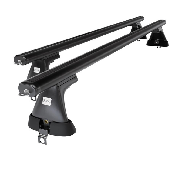 Základní nosič na střechu auta pro Mercedes-Benz Třída S W220 Sedan (1999-2005) - příčný nosič - černé střešní příčníky - bez montážních prvků - Hliník