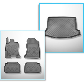 Sada rohož do zavazadlového prostoru a autokoberečky TPE na míru do: Subaru XV I