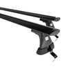 Základní nosič na střechu auta pro Renault Clio mk IV Hatchback (2013-2019) - příčný nosič - černé střešní příčníky - bez montážních prvků - Hliník