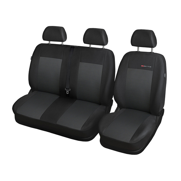 Potahy šité na míru pro Ford Transit Custom Van (2012-2023) pouze přední sedadla - návleky na autosedadla - E3