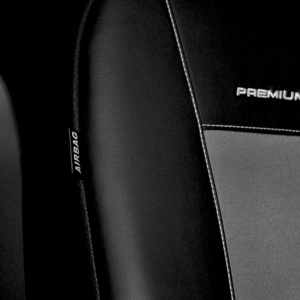 Potahy šité na míru pro Volkswagen Touran I MPV (2003-2010) - návleky na autosedadla - šedá