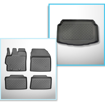 Sada rohož do zavazadlového prostoru a autokoberečky TPE na míru do: Mazda 2 IV 
