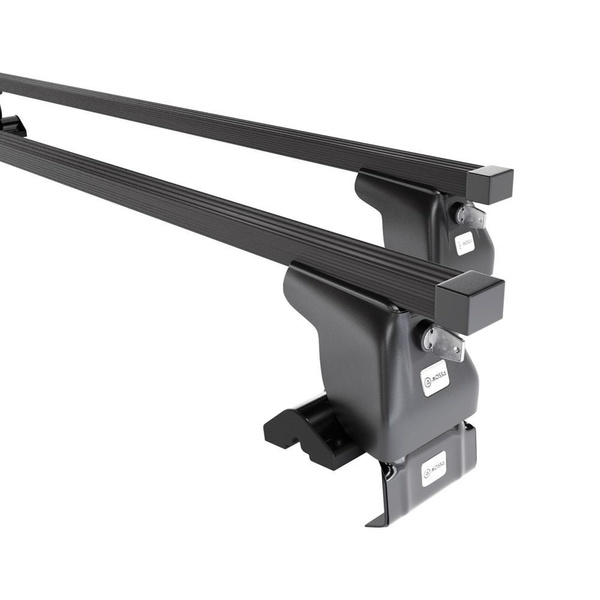 Základní nosič na střechu auta pro Dodge RAM 1500 Pick-Up (2009-2018) - příčný nosič - černé střešní příčníky - bez montážních prvků - Ocel