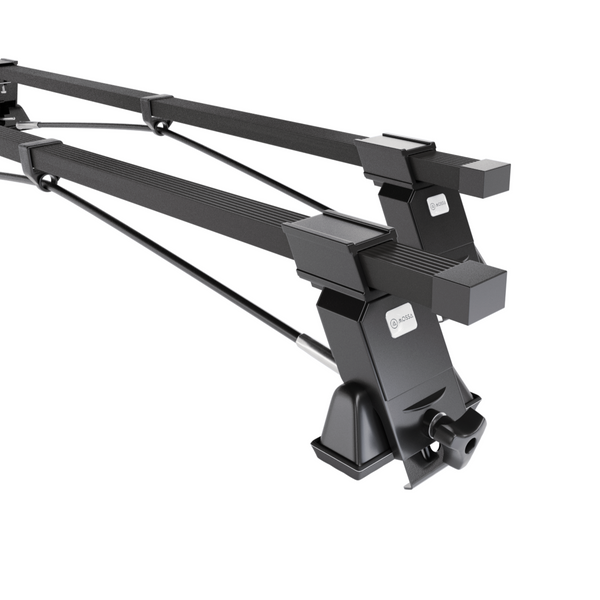 Základní nosič na střechu auta pro Nissan Almera Tino MPV (2002-2006) - příčný nosič - černé střešní příčníky - bez montážních prvků - Ocel
