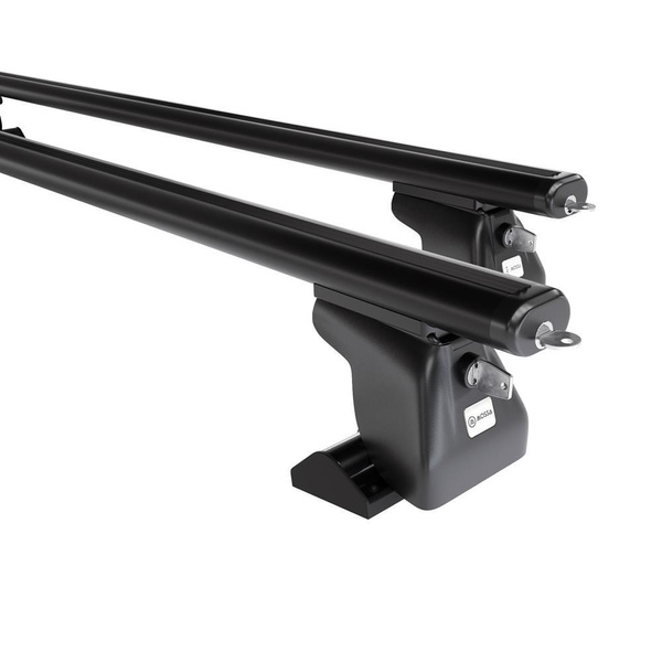 Základní nosič na střechu auta pro Ford Galaxy MPV (2006-2009) - příčný nosič - černé střešní příčníky - T-profil - Hliník