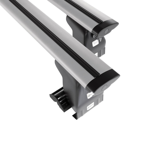 Základní nosič na střechu auta pro Mercedes-Benz Třída A C169 Hatchback (2005-2012) - příčný nosič - stříbrné střešní příčníky - bez montážních prvků - Hliník