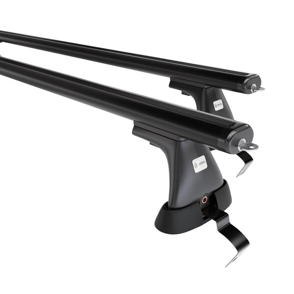 Základní nosič na střechu auta pro Fiat Grande Punto Hatchback (2005-2010) - příčný nosič - černé střešní příčníky - bez montážních prvků - Hliník