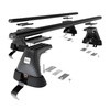 Základní nosič na střechu auta pro Skoda Superb mk II Liftback (2008-2015) - příčný nosič - černé střešní příčníky - bez montážních prvků - Hliník
