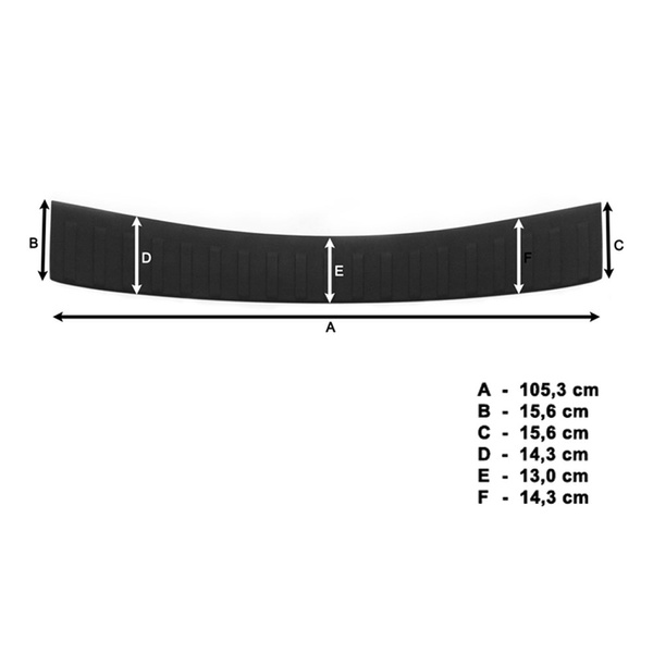 Černý kryt zadního nárazníku pro Peugeot 508 SW SW (2011-2018)