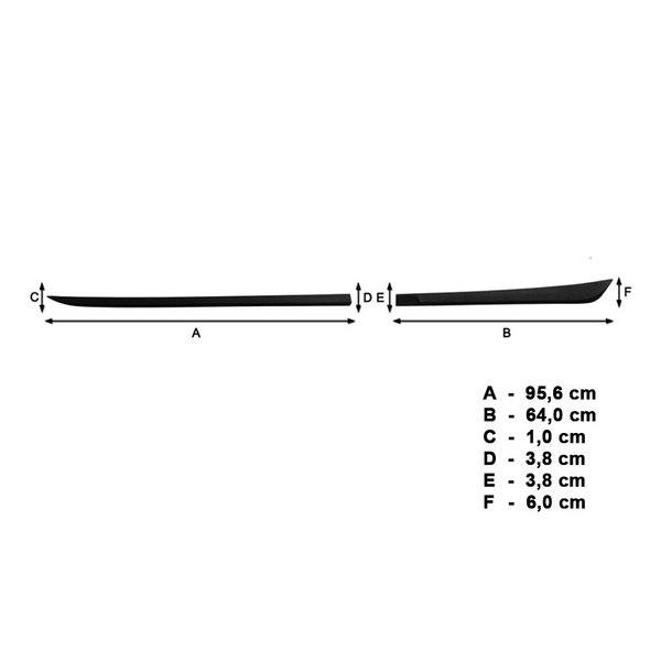 Černé boční lišty pro Mitsubishi Space Star Hatchback (2020-....)