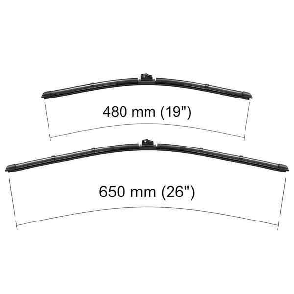 Automobilové stěrače na přední sklo pro Renault Trafic III Van (05.2014-....) - listy ploché