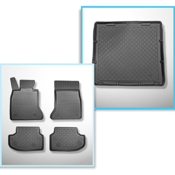 Sada rohož do zavazadlového prostoru a autokoberečky TPE na míru do: BMW Řada 5 