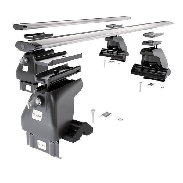 Základní nosič na střechu auta pro Ford Focus mk I Kombi (1998-2004) - příčný nosič - stříbrné střešní příčníky - bez montážních prvků - Hliník