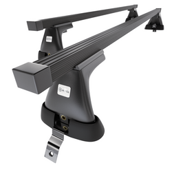 Základní nosič na střechu auta pro Dacia Logan II Sedan (2016-2020) - příčný nosič - černé střešní příčníky - bez montážních prvků - Ocel