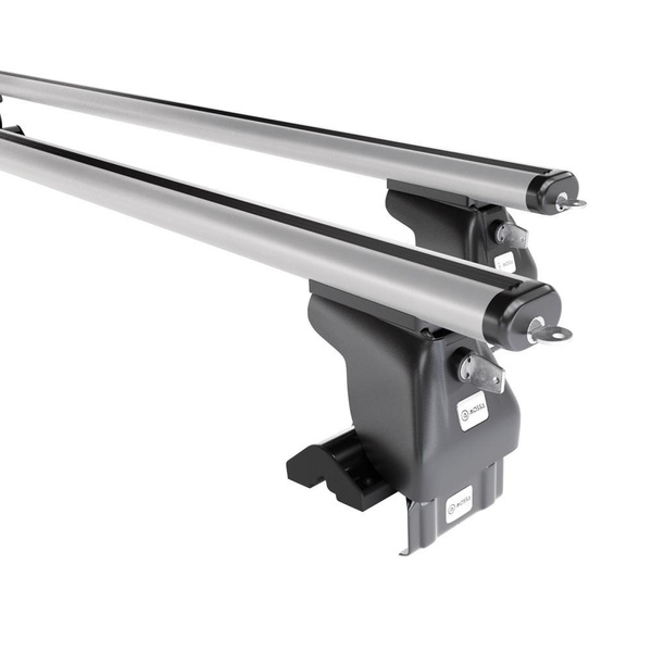 Základní nosič na střechu auta pro Hyundai Getz Hatchback (2002-2004) - příčný nosič - stříbrné střešní příčníky - bez montážních prvků - Hliník