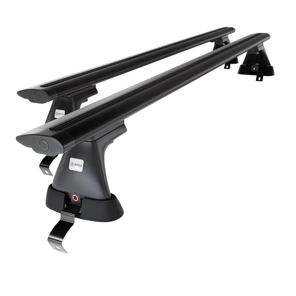 Základní nosič na střechu auta pro Skoda Superb mk II Liftback (2008-2015) - příčný nosič - černé střešní příčníky - bez montážních prvků - Hliník