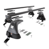 Základní nosič na střechu auta pro Fiat Grande Punto Hatchback (2005-2010) - příčný nosič - černé střešní příčníky - bez montážních prvků - Ocel