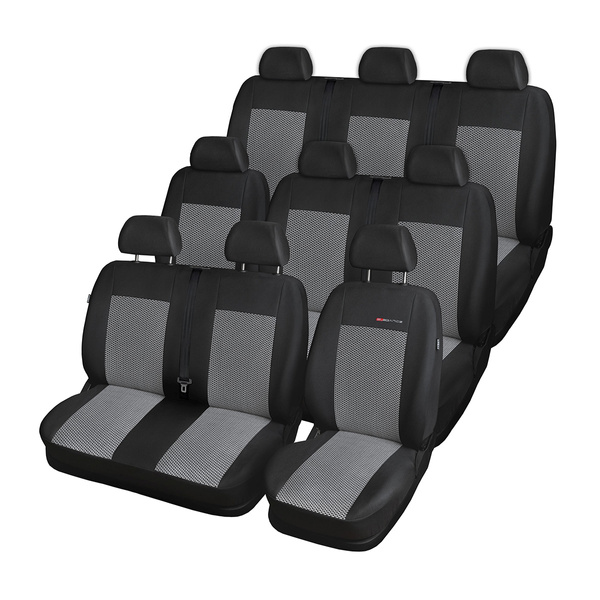 Potahy šité na míru pro Ford Transit VII Van (2013-2019) 9 místný - návleky na autosedadla - E2