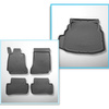Sada rohož do zavazadlového prostoru a autokoberečky TPE PREMIUM na míru do: Mercedes-Benz Třída C W204 Sedan (04.2007-02.2014) - zadní nerozkládací sedadla