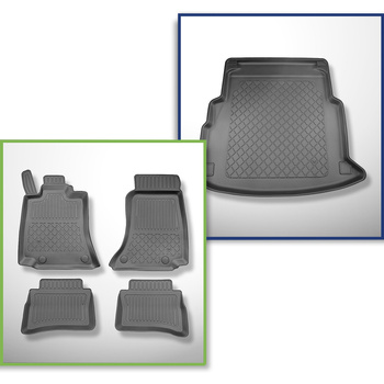 Sada rohož do zavazadlového prostoru a autokoberečky TPE na míru do: Mercedes-Be
