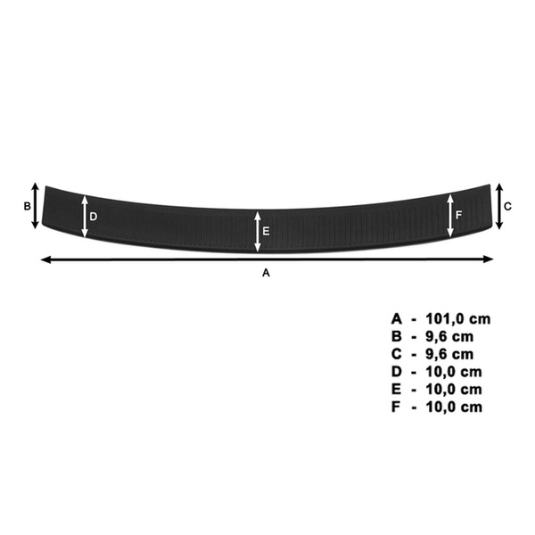 Černý kryt zadního nárazníku pro Skoda Octavia III Kombi (2013-2016)