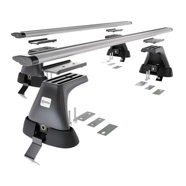 Základní nosič na střechu auta pro Ford Mondeo mk V Hatchback (2014-2022) - příčný nosič - stříbrné střešní příčníky - bez montážních prvků - Hliník