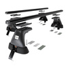 Základní nosič na střechu auta pro Alfa Romeo 166 Sedan (2004-2007) - příčný nosič - černé střešní příčníky - bez montážních prvků - Hliník
