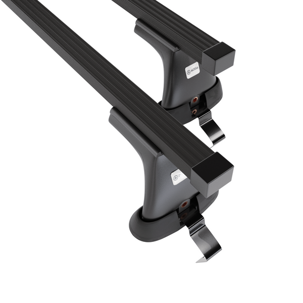 Základní nosič na střechu auta pro Fiat Bravo Hatchback (2007-2014) - příčný nosič - černé střešní příčníky - bez montážních prvků - Ocel