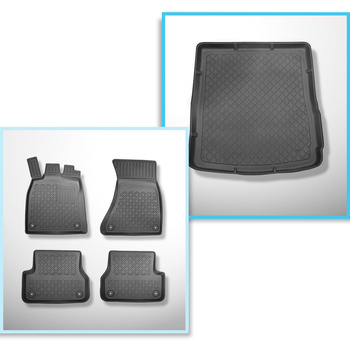 Sada rohož do zavazadlového prostoru a autokoberečky TPE na míru do: Audi A6 C7 