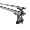 Základní nosič na střechu auta pro Mercedes-Benz Třída S W220 Sedan (1999-2005) - příčný nosič - stříbrné střešní příčníky - bez montážních prvků - Hliník