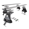 Základní nosič na střechu auta pro Citroen C4 Hatchback (2010-2017) - příčný nosič - stříbrné střešní příčníky - bez montážních prvků - Hliník