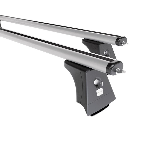 Základní nosič na střechu auta pro Toyota Avensis mk III Kombi (2009-2019) - příčný nosič - stříbrné střešní příčníky - montážní body - Hliník
