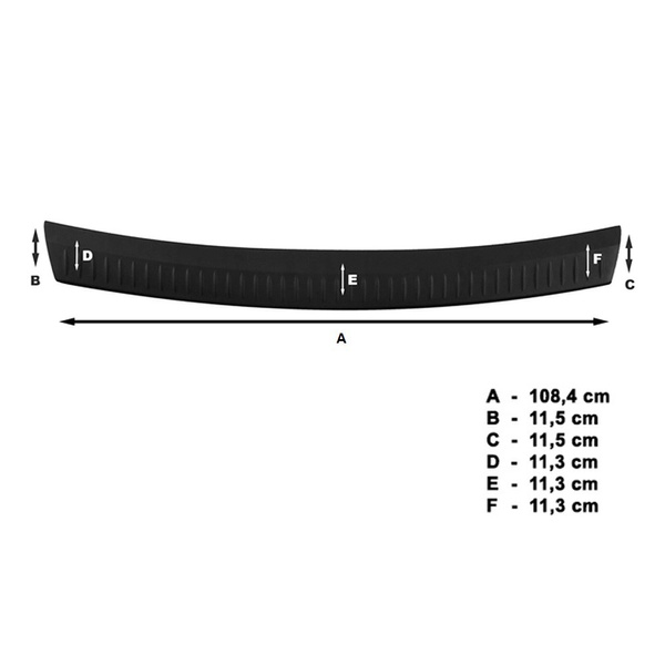 Černý kryt zadního nárazníku pro Dacia Logan MCV MPV (2007-2010)