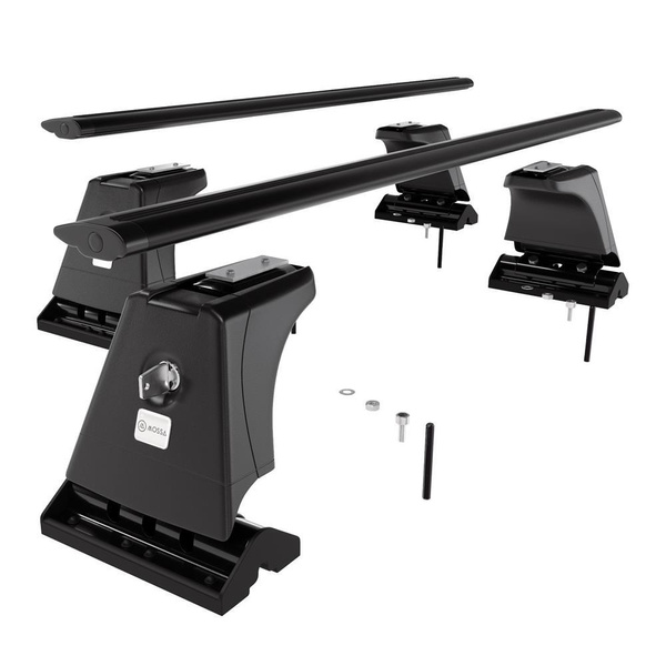 Základní nosič na střechu auta pro Citroen C5 Sedan (2008-2017) - příčný nosič - černé střešní příčníky - montážní body - Hliník