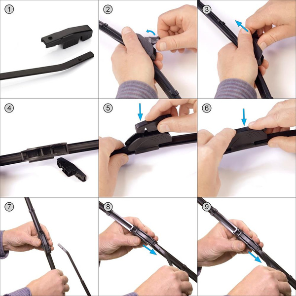 Automobilové stěrače na přední sklo pro Volvo 960 Kombi, Sedan (08.1990-07.1998) - listy ploché