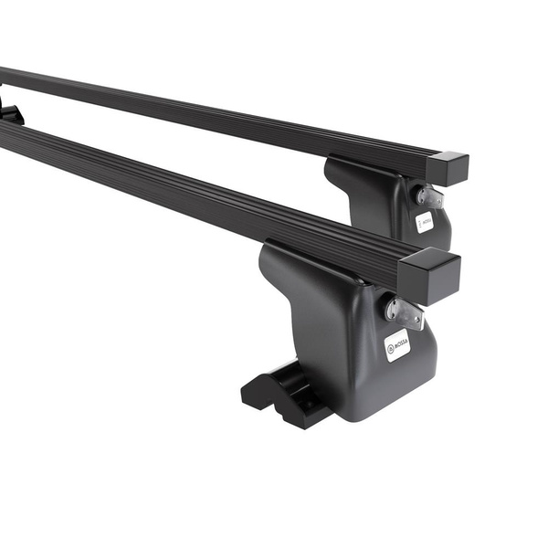 Základní nosič na střechu auta pro Mercedes-Benz Viano W638, W639 Van (1996-2014) - příčný nosič - černé střešní příčníky - T-profil - Ocel