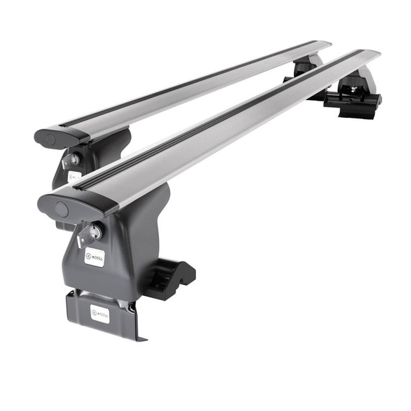 Základní nosič na střechu auta pro Ford Taurus Sedan (2000-2006) - příčný nosič - stříbrné střešní příčníky - bez montážních prvků - Hliník