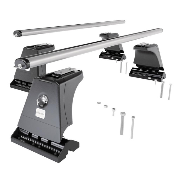 Základní nosič na střechu auta pro Kia Ceed Hatchback (2007-2011) - příčný nosič - stříbrné střešní příčníky - montážní body - Hliník