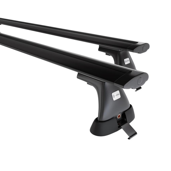 Základní nosič na střechu auta pro Toyota Hiace Van (1996-2006) - příčný nosič - černé střešní příčníky - montážní body - Hliník