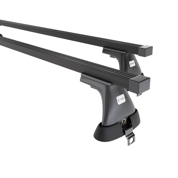 Základní nosič na střechu auta pro Mercedes-Benz Třída S W220 Sedan (1999-2005) - příčný nosič - černé střešní příčníky - bez montážních prvků - Ocel