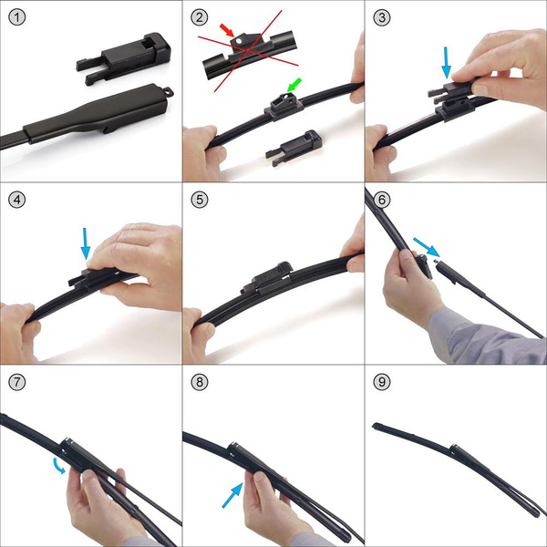 Automobilové stěrače na přední sklo pro Opel Corsa D, E Hatchback, Van (07.2006-2019) - listy ploché