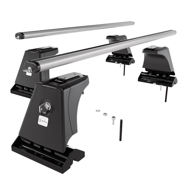 Základní nosič na střechu auta pro Citroen C5 Sedan (2008-2017) - příčný nosič - stříbrné střešní příčníky - montážní body - Hliník